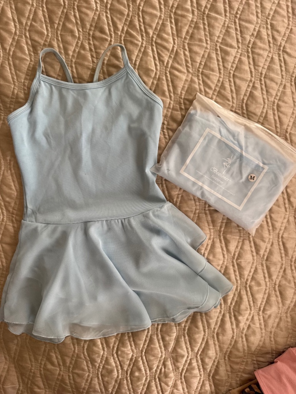 Blue Leotard with Long Sleeve Wrap Bundle - Medium Girls